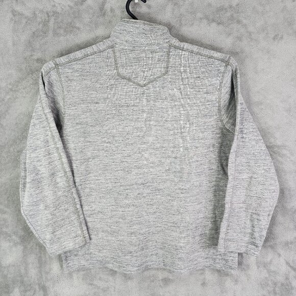 Mens Heather Gray Eddie Bauer Sweatshirt 1/4 Zip Long Sleeve Mock Neck L - Picture 6 of 9